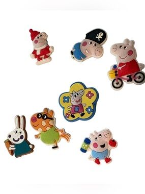 Peppa Pig Croc Charms 7pc Set George Suzy Danny Shoe Jibbitz Lot